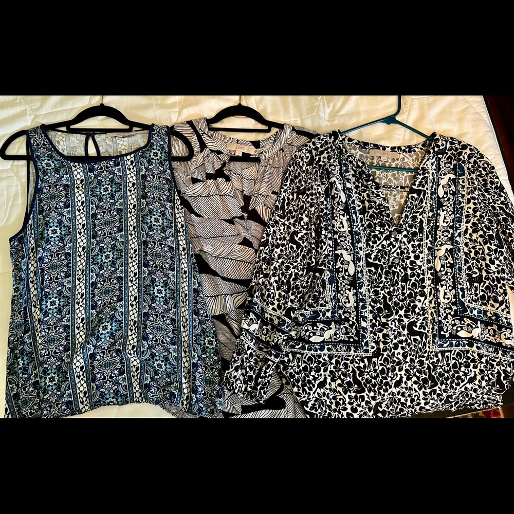 3 Large Loft tops- sold together!
